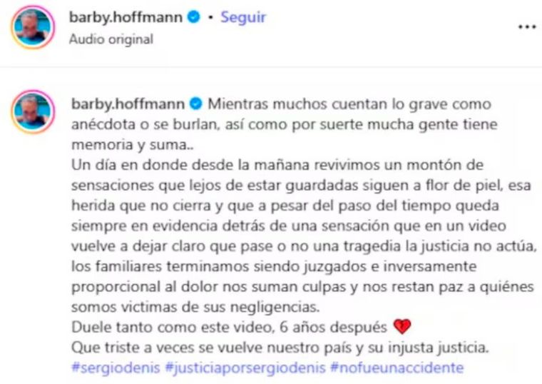 La hija del cantante habló tras el accidente de Catherine Fulop La hija del cantante habló tras el accidente de Catherine Fulop