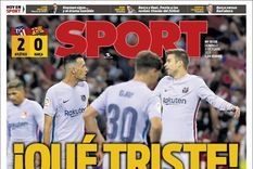 La dura portada del diario Sport