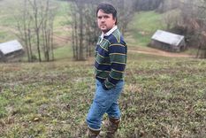 El promotor inmobiliario Josh Abbotoy en el emplazamiento de su futuro proyecto urbanístico a las afueras de Gainesboro.