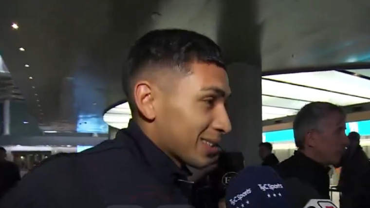 El mediocampista habló desde el aeropuerto de Ezeiza. Foto: Captura