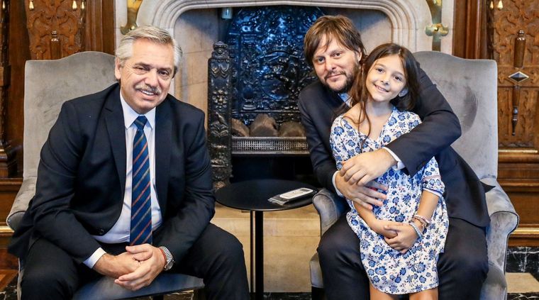 Leandro Santoro, con el presidente Alberto Fernández.