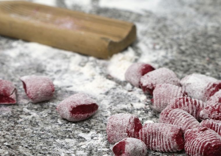 Ñoquis de 29 de remolacha Foto: A la carta