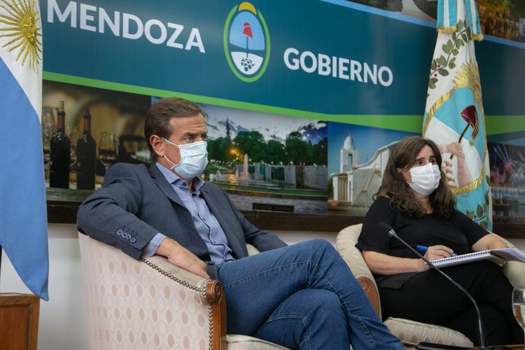Suarez y Nadal en la videoconferencia de hoy. Foto: Prensa Gobernación