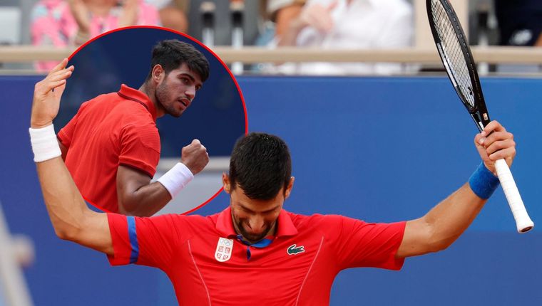 Djokovic se verá las caras con Alcaraz en la final de París 2024. Foto: EFE
