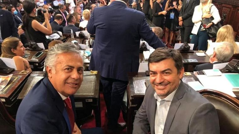 Alfredo Cornejo y Omar De Marchi cuando eran diputados nacionales Foto: Gentileza