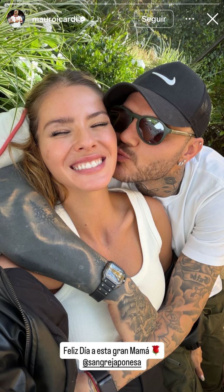 El saludo de Mauro Icardi a su pareja. Créditos: Instagram El saludo de Mauro Icardi a su pareja. Créditos: Instagram