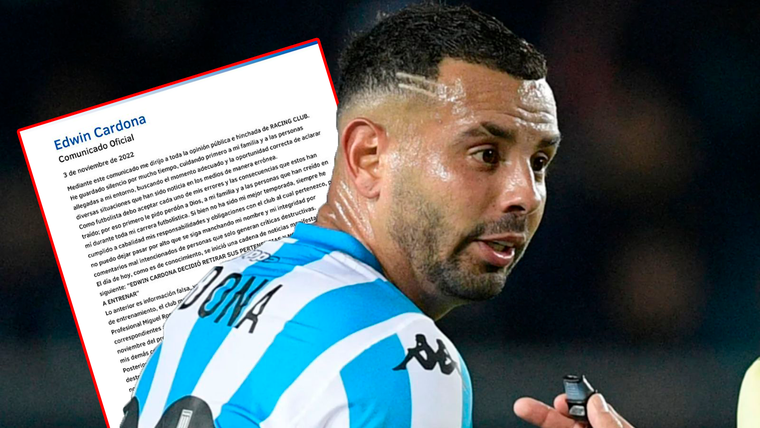 Cardona hizo un fuerte descargo contra Racing luego de que se dijera que había tomado la decisión de irse de vacaciones.