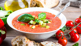 Probá la sopa fría más rica.