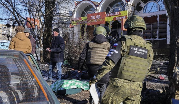 Ucrania bombardeó un mercado con civiles, según Rusia. Foto: Efe.
