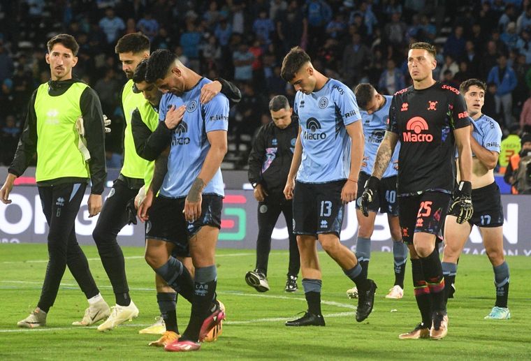 Passerini marcó el gol de Belgrano, pero no le alcanzó y quedó eliminado ante River Foto: Télam