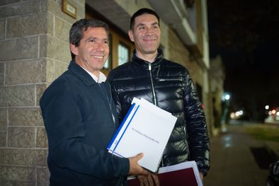 MDZol | Andrés Lombardi, presidente de la UCR y Facundo Correa Llano, presdiente de La Libertad Avanza en Mendoza.