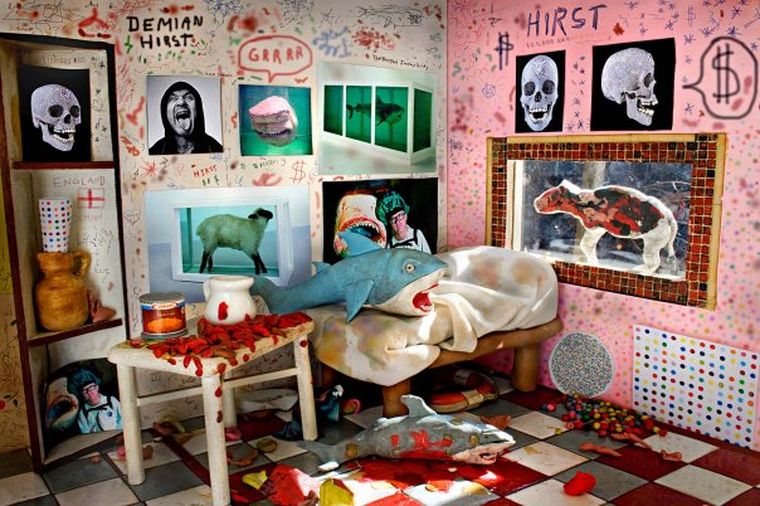 Habitación de fanático de Damien Hirst, de la serie Fan Rooms.