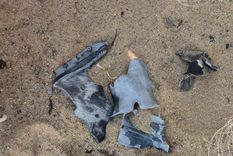 Restos de la presunta una explosión en el poblado de Poolosü, en la Alta Guajira venezolana.