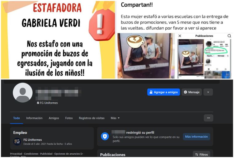 Los escraches en las redes sociales provocaron que la mujer bloqueara su perfil de Facebook y borrara sus fotos. Los escraches en las redes sociales provocaron que la mujer bloqueara su perfil de Facebook y borrara sus fotos.