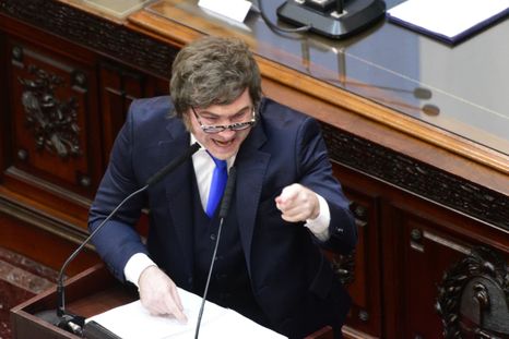 Javier Milei volvió a apuntar contra la oposición. Javier Milei volvió a apuntar contra la oposición.