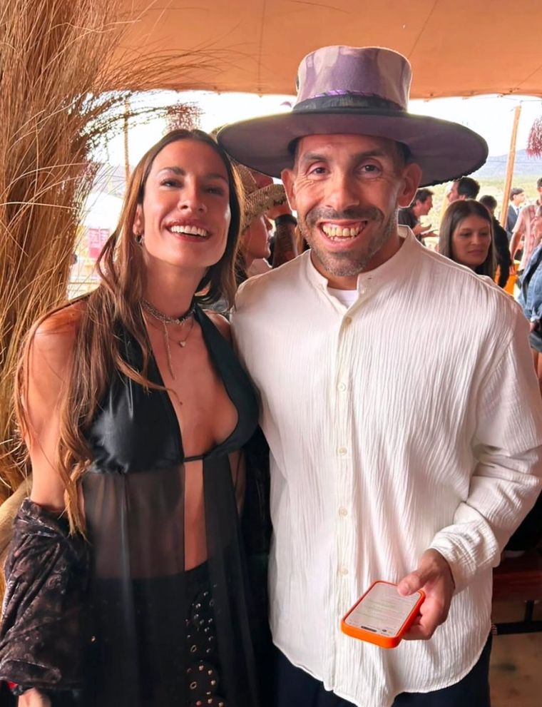 María Emilia Soler con Carlos Tevez. María Emilia Soler con Carlos Tevez.