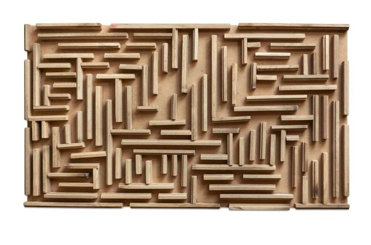 Laberinto. Escultura en madera. Foto: Gentileza: Juan Barros.