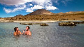 Las termas ubicadas en medio de la cordillera. Las termas ubicadas en medio de la cordillera.