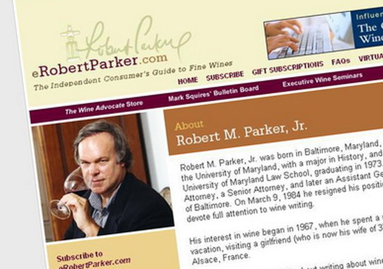 Robert Parke, crítico y periodista de vinos, en su pagina web. Foto: MDZ
