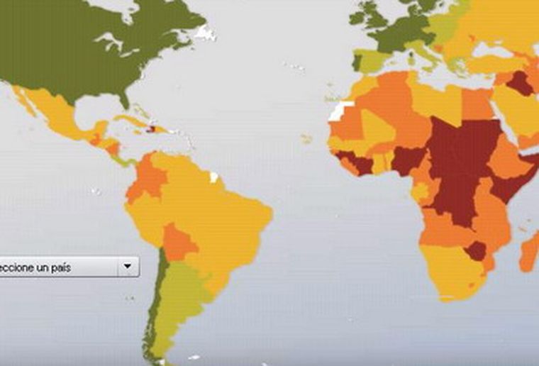 La clasificación, país por país.