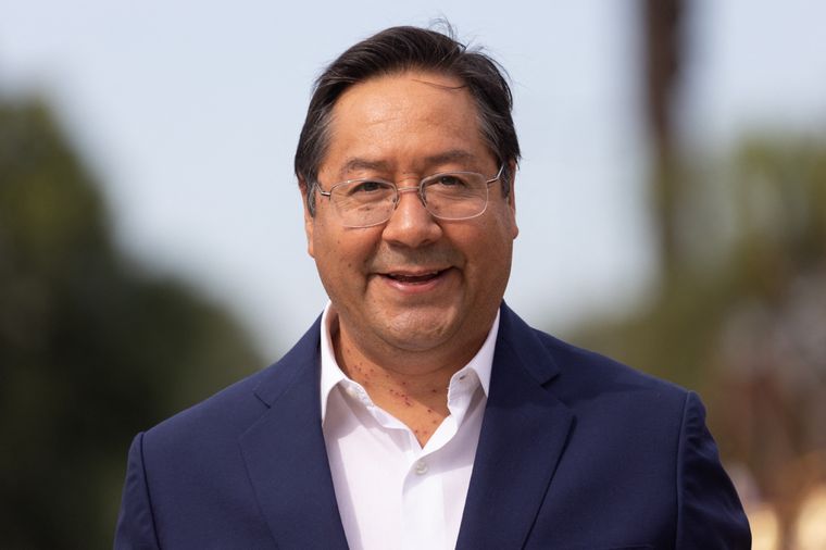 Luis Arce arremete contra Evo Morales. Foto: Telam