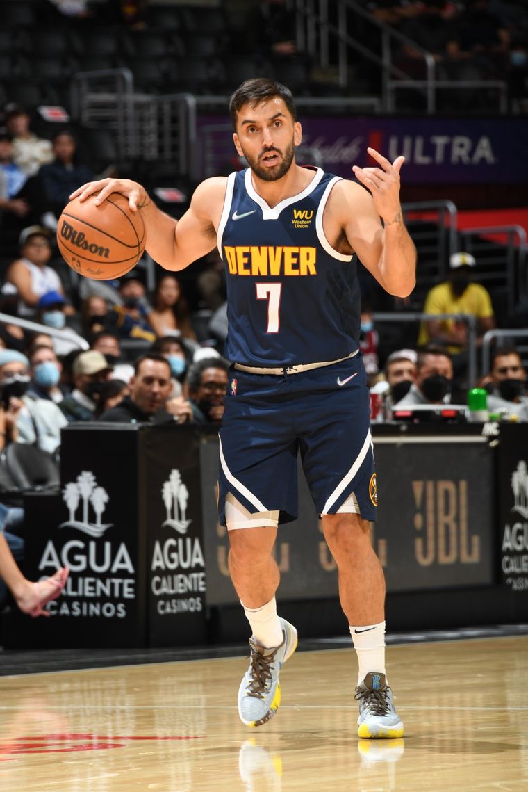 Campazzo disputó solo 7 minutos en el triunfo de los Nuggets Foto: Tw @teamfacu7