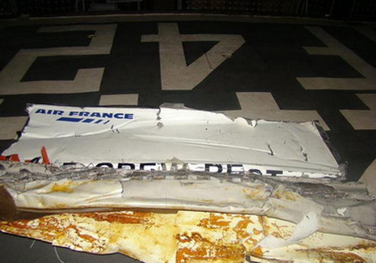 Una de las partes del avión Airbus 330. Foto: EFE