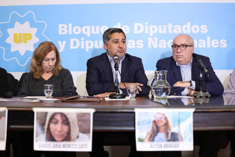 Desde Unión por la Patria llevaron adelante una conferencia en la que denunciaron persecución política.