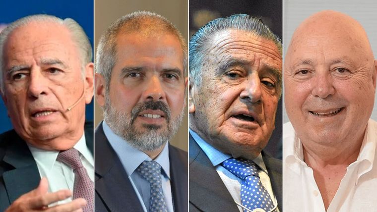 Alejandro Bulgheroni, Luis Perez Companc, Eduardo Eurnekian y Roberto Daniel Urquía, cuatro de las diez fortunas más grandes de Argentina.