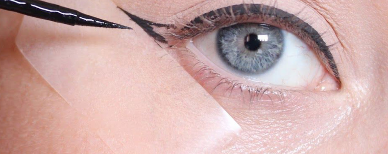 El delineado con cinta es una de las técnicas favoritas para darle estilo a tus ojos. Foto: Revista Garbos