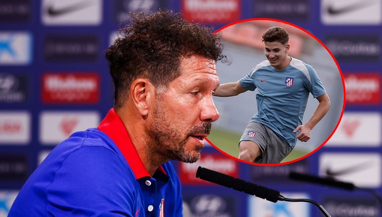 El Cholo habló en conferencia de prensa sobre Julián Álvarez. Foto: @Atleti