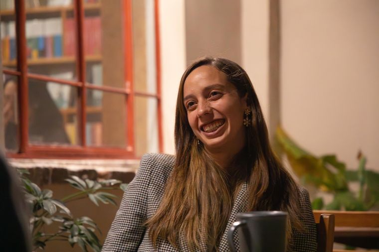 Camila Martínez, secretaria de Comunicación de Morena, en la entrevista con MDZ, en México. Foto: Prensa Morena