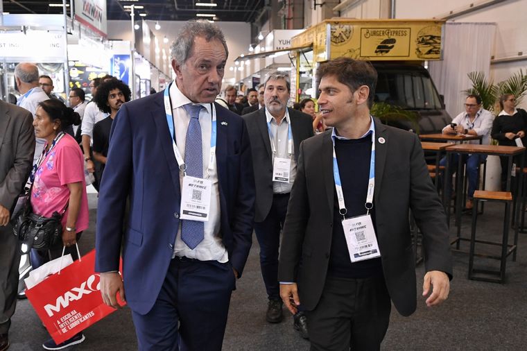 Axel Kicillof se mostró junto a Daniel Scioli Foto: Télam