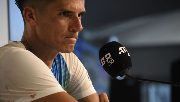 Coria no pudo, fue eliminado ante Díaz Acosta. Foto: Juan Mateo Aberastain Zubimendi / MDZ