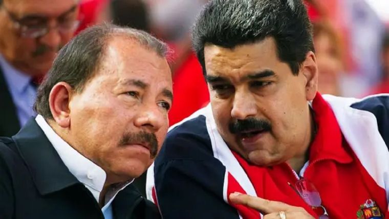 Daniel Ortega y Nicolás Maduro mantienen una estrecha relación desde que el venezolano era canciller de Hugo Chávez hace más de una década. Foto: GETTY IMAGES