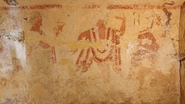 La pintura tiene 2.500 años de antigüedad. Foto: Daniele Federico Maras