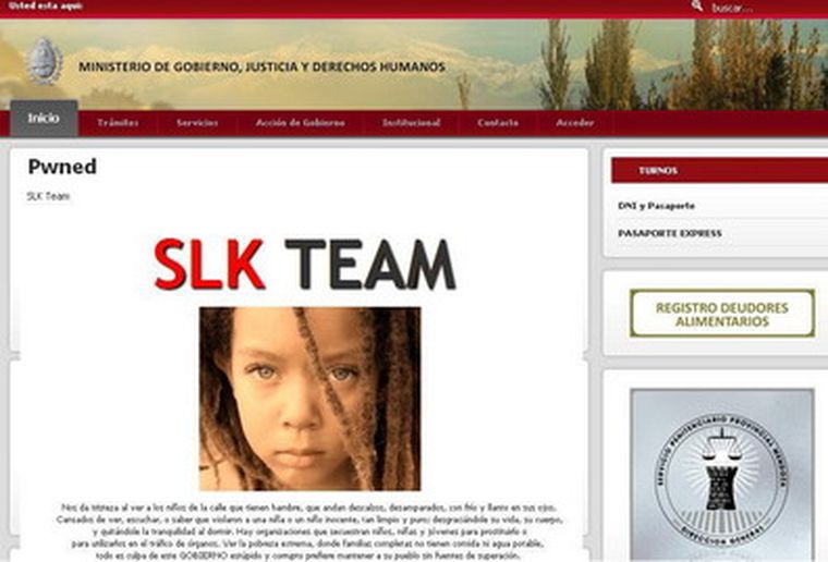 Así se veía la página del ministerio. Foto: Captura de pantalla