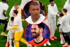 Batalla sorprendió a Mbappé con una fuerte palmada en la cara y lo miró con cara de pocos amigos al ex San Lorenzo. Foto: captura Marca