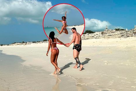 Antonela y Leo aman la playa y aman pasear en yate. Foto: Instagram @antonelaroccuzzo