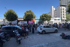 Los gremios docentes en la paritaria de este miércoles.