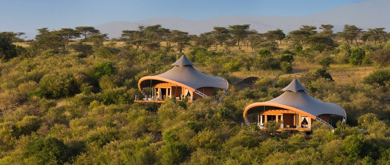 Las 12 tiendas están ubicadas en un entorno natural único. Foto: Foto: Mahali Mzuri