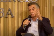 Macri participa del almuerzo de la Bolsa de Comercio de Córdoba. Foto: Captura de video