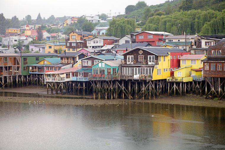 Casas tradicionales en este rincón único de Chile. 