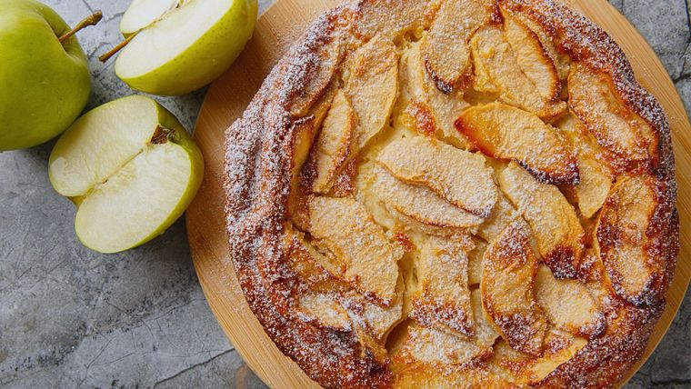 Así preparás torta de manzana con masa brioche en casa textura perfecta