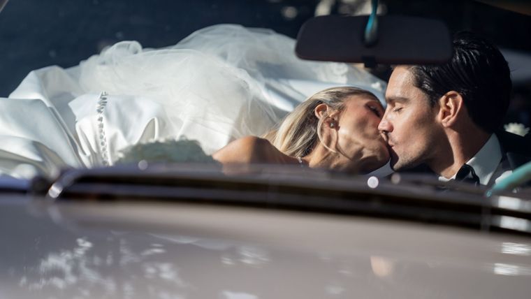 Cande Ruggeri junto a su marido. Cande Ruggeri junto a su marido.