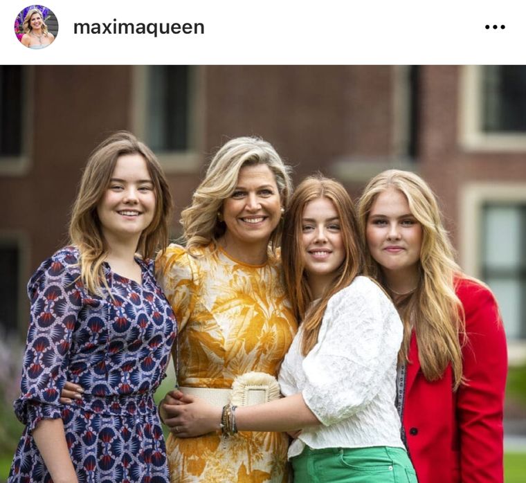 Ariane, Máxima, Alexia y Amalia. Foto: Instagram @maximaqueen