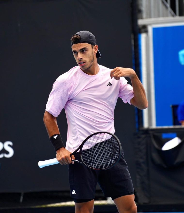 Francisco Cerúndolo arrancará australia ante un jugador de la qualy. Foto: Instagram