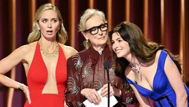 Blunt, Strep y Hathaway, las protagonistas de la cinta. / Getty Images