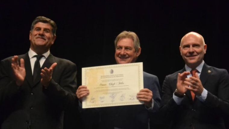 Omar Félix junto a Mario Abed y Dalmiro Garay Foto: (X Omar Félix)