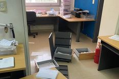 Así quedó el laboratorio tras el asalto